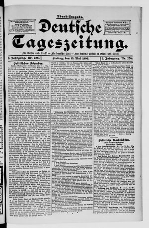 Deutsche Tageszeitung vom 15.05.1896
