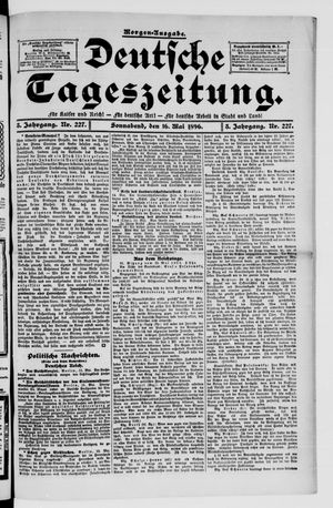 Deutsche Tageszeitung vom 16.05.1896