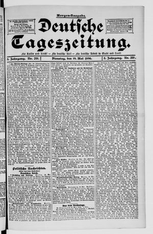 Deutsche Tageszeitung vom 19.05.1896