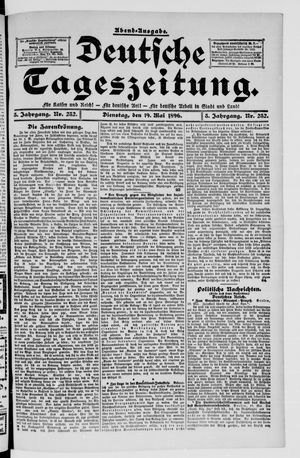 Deutsche Tageszeitung vom 19.05.1896