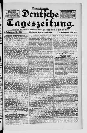 Deutsche Tageszeitung vom 20.05.1896