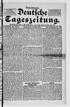 Deutsche Tageszeitung vom 22.05.1896