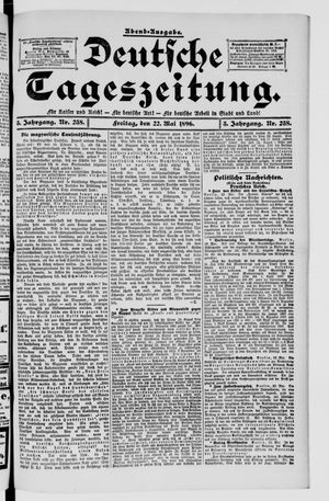 Deutsche Tageszeitung vom 22.05.1896