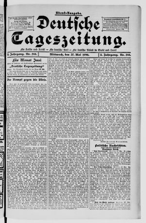 Deutsche Tageszeitung vom 27.05.1896