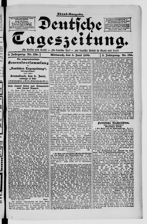 Deutsche Tageszeitung on Jun 3, 1896