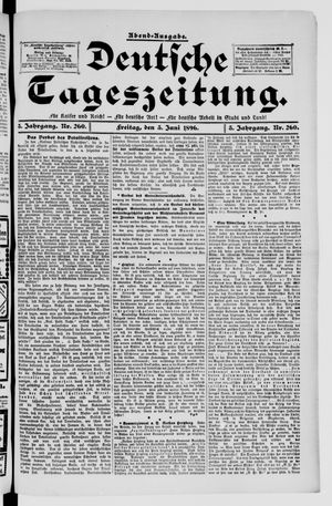 Deutsche Tageszeitung vom 05.06.1896