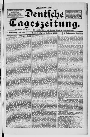 Deutsche Tageszeitung on Jun 6, 1896