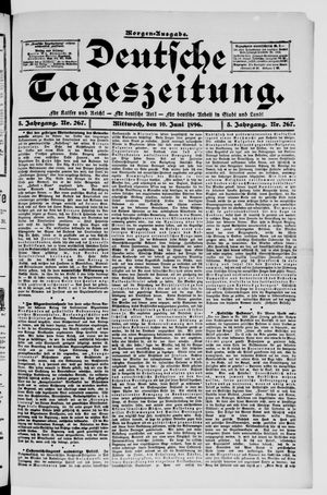 Deutsche Tageszeitung vom 10.06.1896