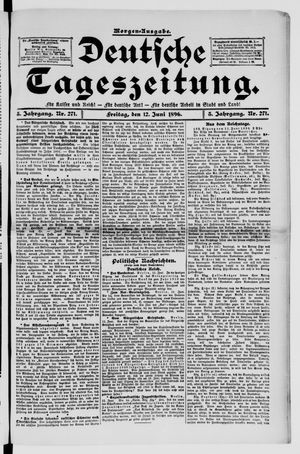 Deutsche Tageszeitung vom 12.06.1896