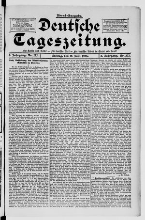 Deutsche Tageszeitung vom 12.06.1896