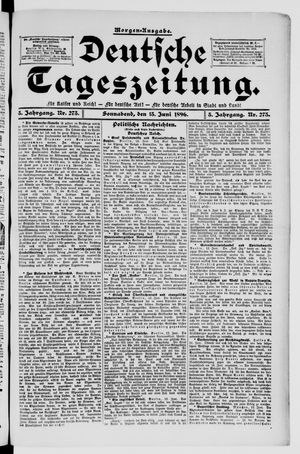 Deutsche Tageszeitung vom 13.06.1896