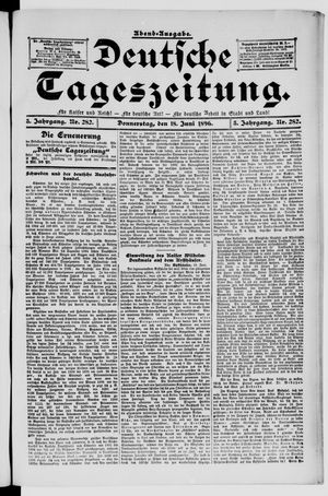 Deutsche Tageszeitung on Jun 18, 1896