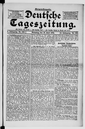 Deutsche Tageszeitung vom 23.06.1896