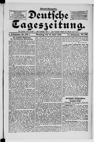 Deutsche Tageszeitung vom 23.06.1896