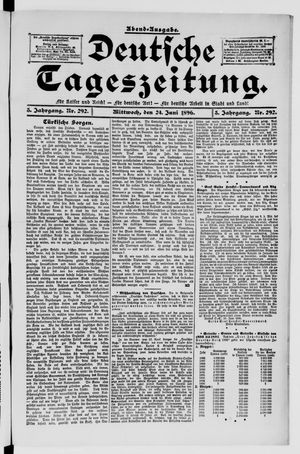 Deutsche Tageszeitung on Jun 24, 1896