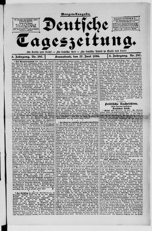Deutsche Tageszeitung vom 27.06.1896