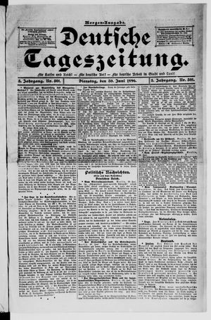 Deutsche Tageszeitung vom 30.06.1896