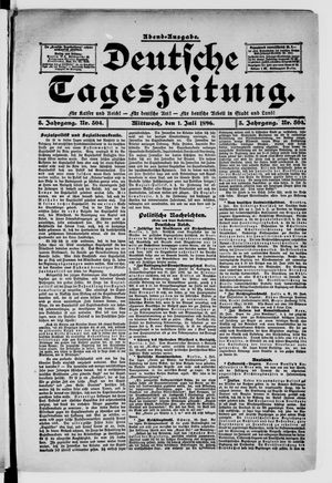 Deutsche Tageszeitung on Jul 1, 1896