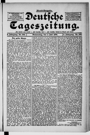 Deutsche Tageszeitung vom 02.07.1896