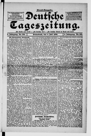 Deutsche Tageszeitung vom 04.07.1896