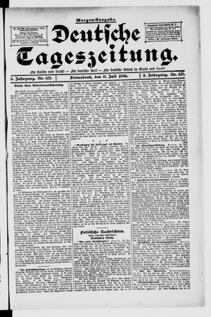 Deutsche Tageszeitung vom 11.07.1896