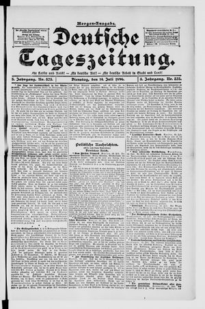 Deutsche Tageszeitung vom 14.07.1896
