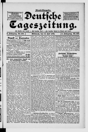 Deutsche Tageszeitung on Jul 15, 1896