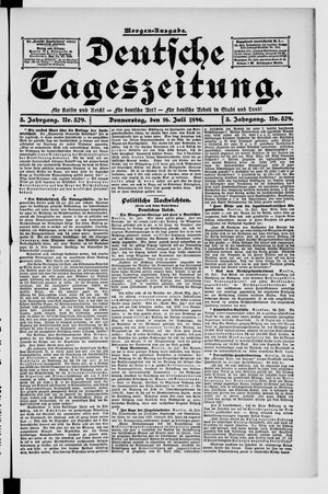 Deutsche Tageszeitung vom 16.07.1896
