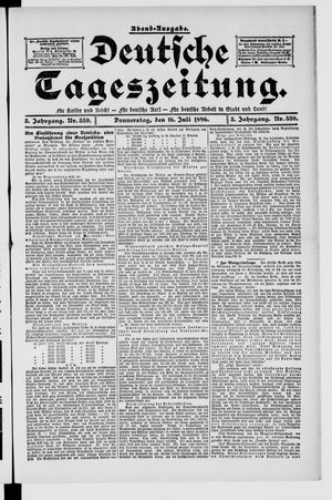 Deutsche Tageszeitung vom 16.07.1896