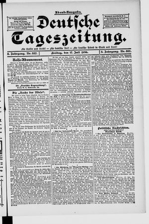 Deutsche Tageszeitung vom 17.07.1896