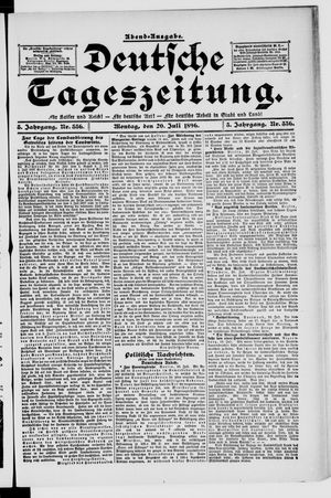 Deutsche Tageszeitung vom 20.07.1896