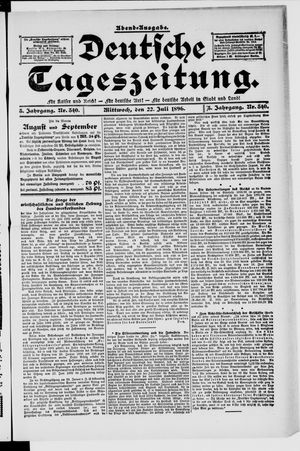 Deutsche Tageszeitung vom 22.07.1896