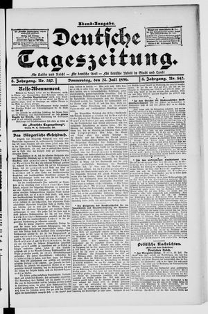 Deutsche Tageszeitung vom 23.07.1896