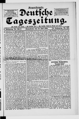 Deutsche Tageszeitung vom 25.07.1896