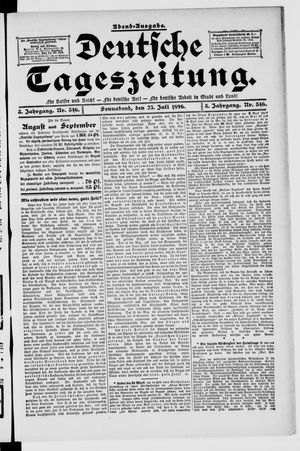 Deutsche Tageszeitung vom 25.07.1896