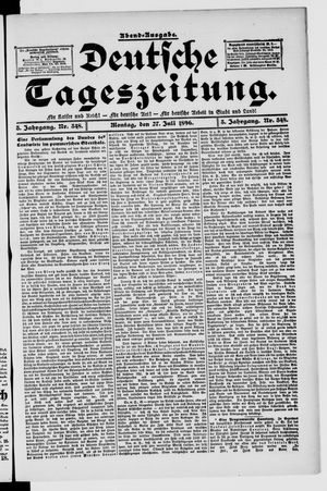 Deutsche Tageszeitung vom 27.07.1896