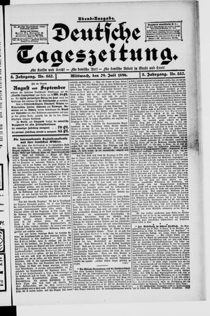 Deutsche Tageszeitung vom 29.07.1896