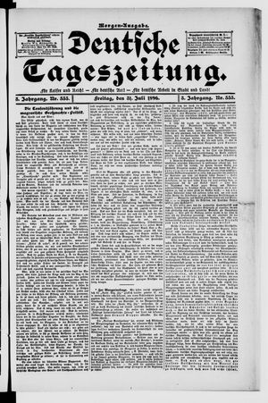 Deutsche Tageszeitung vom 31.07.1896