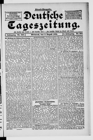 Deutsche Tageszeitung vom 05.08.1896