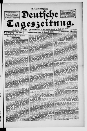 Deutsche Tageszeitung vom 06.08.1896