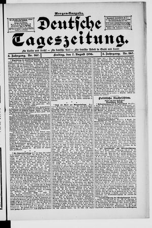 Deutsche Tageszeitung vom 07.08.1896