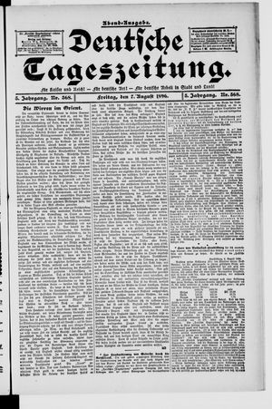 Deutsche Tageszeitung vom 07.08.1896