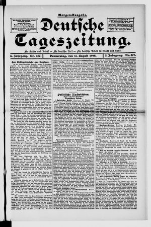 Deutsche Tageszeitung vom 13.08.1896
