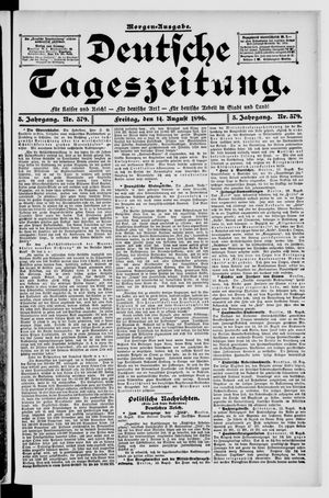 Deutsche Tageszeitung vom 14.08.1896