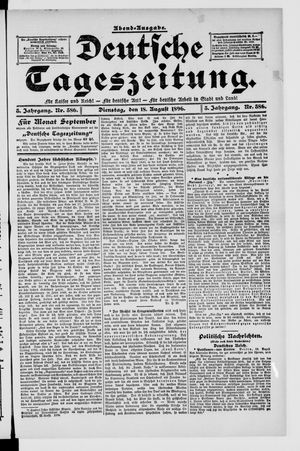 Deutsche Tageszeitung vom 18.08.1896