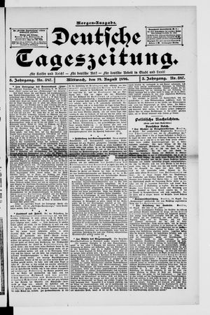 Deutsche Tageszeitung vom 19.08.1896