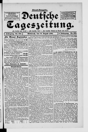 Deutsche Tageszeitung vom 19.08.1896