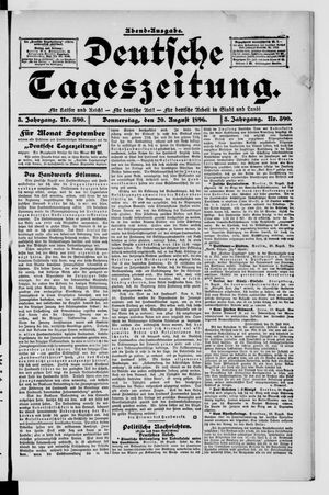 Deutsche Tageszeitung vom 20.08.1896