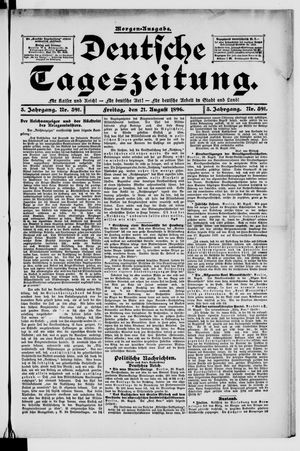 Deutsche Tageszeitung vom 21.08.1896