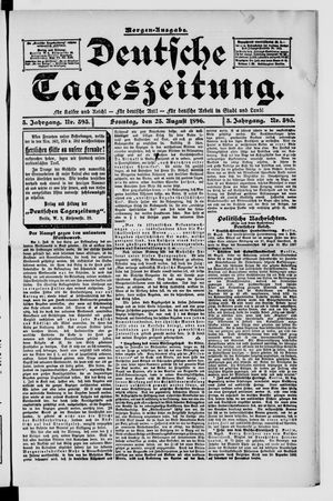 Deutsche Tageszeitung vom 23.08.1896